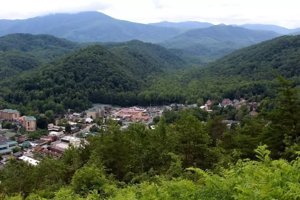 aerial view gatlinburg