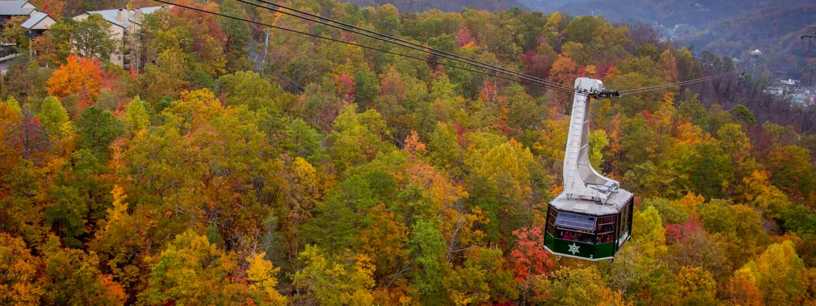 aerial tramway in the fall