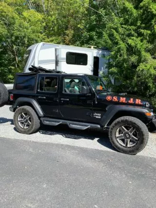 jeep on road