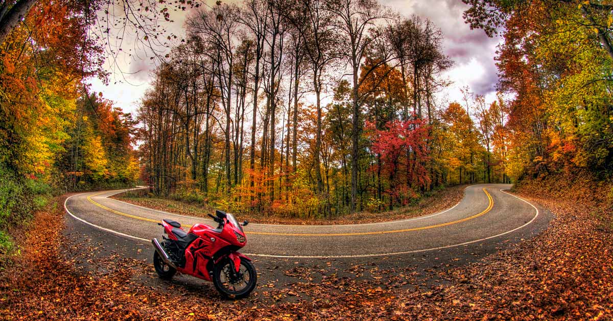 motorcycle tail of the dragon fall